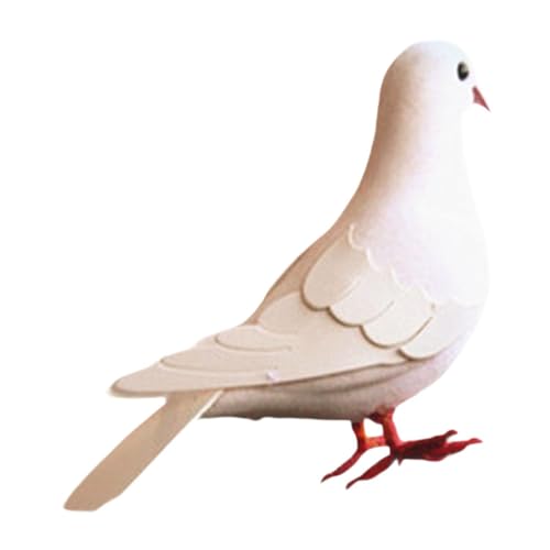 ＡＷＨＡＯ Simulationsschaummodell Künstliches Modell Vogel Simuliert Die für Die Nachahmung von Realistischen Tauben Zum Lernen, Weiß von ＡＷＨＡＯ