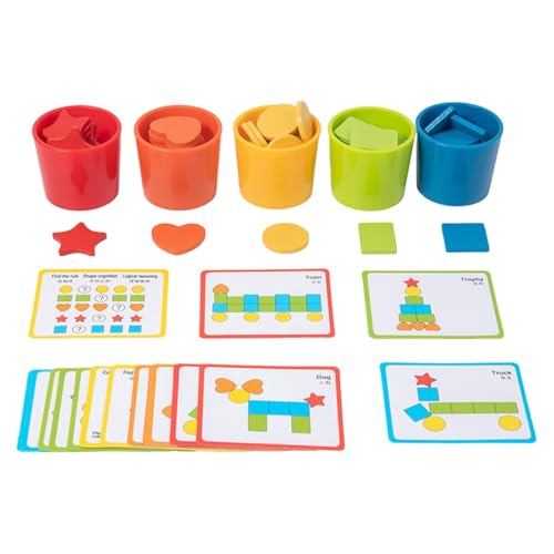ＡＷＨＡＯ Sortieren von Bechern Logisches Denken Toy Kids Pädagogische Spielzeug Kognitive Tool von ＡＷＨＡＯ
