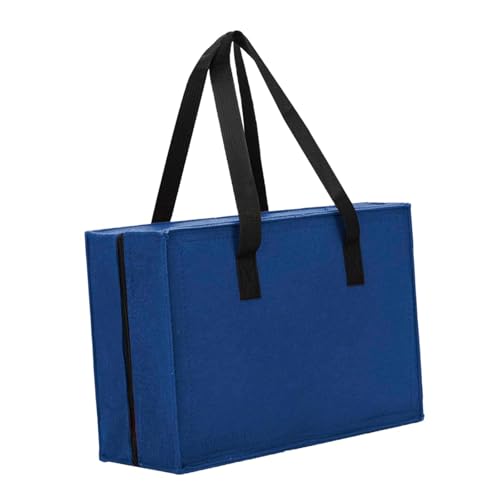 ＡＷＨＡＯ Spielzeugauto Reisekoffer, Aufbewahrungstasche Aus Filz, Hält Schnell 18 Mini Spielzeugautos, Praktischer Träger, Handheld Geschenk Organizer, Königsblau von ＡＷＨＡＯ