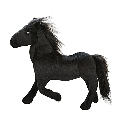 AWHAO Süßes Plüschpferd, 32 X 26 cm, Schönes Kissen für Tier Mottopartys, Schlafzimmerdekoration von V, Schwarz AWHAO Süßes Plüschpferd, 32 X 26 cm, Schönes Kissen für Tier Mottopartys, Schlafzimmerdekoration von V, Schwarz von AWHAO