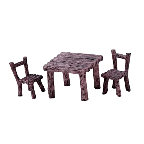 ＡＷＨＡＯ Tisch Und Stuhlset Aus Kunstharz, Dekoration, Entwicklungsspielzeug, Miniatur Skulptur, Figuren, Statue für DIY Projekte, Straßenbau, Sandtischszene von ＡＷＨＡＯ