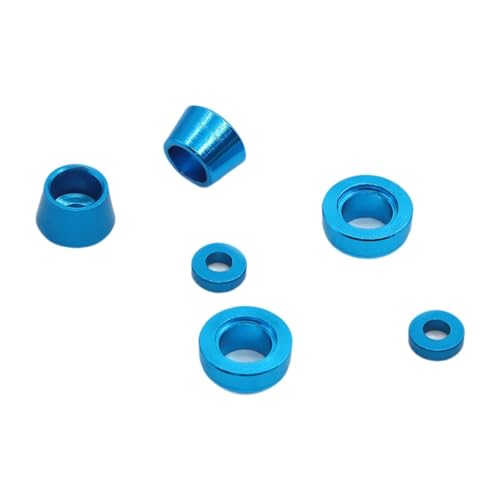 AWHAO Vorderrad Lenkdistanzstück Kit, Aluminiumkomponenten für RC Autos, Hochleistungszubehör für RC Autos, Blau AWHAO Vorderrad Lenkdistanzstück Kit, Aluminiumkomponenten für RC Autos, Hochleistungszubehör für RC Autos, Blau von AWHAO