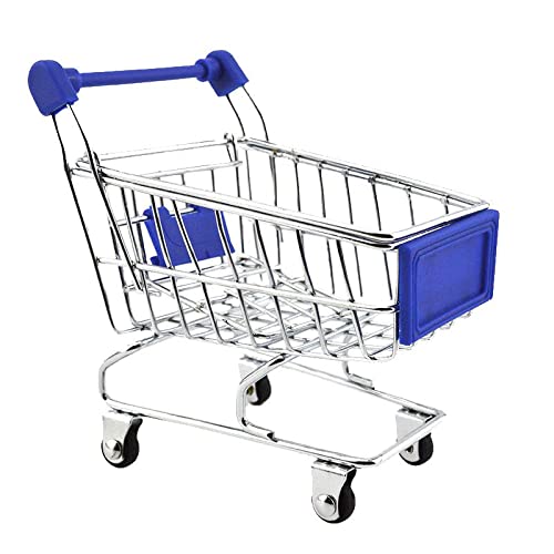 ＡＷＨＡＯ Warenkorb Lagerung Trolley Kind Pretend Spielen Spielzeug Geschenk Supermarkt Hand, Dunkelblau von ＡＷＨＡＯ