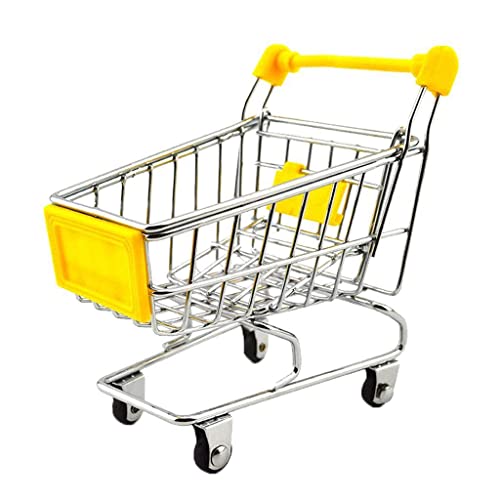 ＡＷＨＡＯ Warenkorb Lagerung Trolley Kind Pretend Spielen Spielzeug Geschenk Supermarkt Hand, Gelb von ＡＷＨＡＯ
