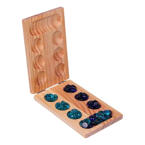 ＡＷＨＡＯ Wood Mancala Brettspiel Kinder Und Erwachsene 48 Steine ​​für Erwachsene Kinderparty von ＡＷＨＡＯ