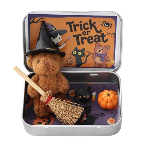AWHAO in einer Schachtel mit Hut, Mini-Plüsch in Einer Schachtel, Stofftier, weiches Plüschspielzeug, Braun AWHAO in einer Schachtel mit Hut, Mini-Plüsch in Einer Schachtel, Stofftier, weiches Plüschspielzeug, Braun von AWHAO