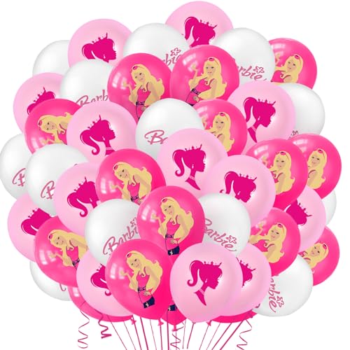 Barb Geburtstag Deko, Barb Deko Geburtstag Mädchen, 42 Stück Rosa Ballon, Luftballon Dekoration, Geburtstags Dekoration, Partyzubehör, Mädchen, Kinder Feste, Baby Partys, Hochzeitsfeiern von AWOUSUE
