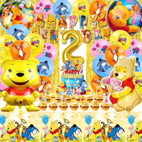 Winnie Pooh Deko 2 Geburtstag, 53 Stück Winnie Pooh Geburtstagsdeko 2 Jahre, Winnie Pooh Luftballons 2. Geburtstag, Winnie Pooh Ballon 2 Geburtstag, Tortendeko 2. Geburtstag Winnie Pooh Winnie Pooh Deko 2 Geburtstag, 53 Stück Winnie Pooh Geburtstagsdeko 2 Jahre, Winnie Pooh Luftballons 2. Geburtstag, Winnie Pooh Ballon 2 Geburtstag, Tortendeko 2. Geburtstag Winnie Pooh von AWOUSUE