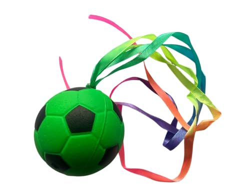 Fußball Fidget Spinner Set, Anti-Stress-Spielzeug mit bunten Bändern (Grün) von AWR