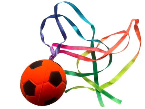 Fußball Fidget Spinner Set, Anti-Stress-Spielzeug mit bunten Bändern (Orange) von AWR