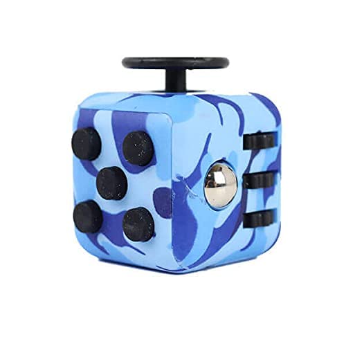 Hochwertige Fidget Cube / Friemelwürfel | Anti Stress Spielzeug | Fidget Toy (Camo Blau) von AWR