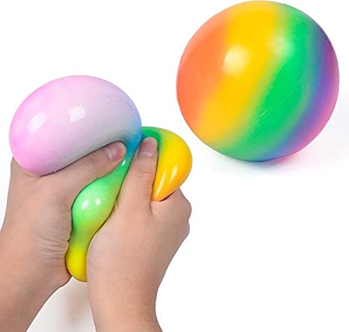 Squeeze, Stressball, Fidget Schleim Ball Anti-Stress-Spielzeug Fidget Squishy Regenbogen von AWR