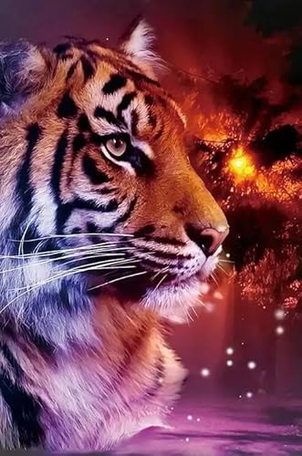 1000 Teile Exotisches Tiger-Papierpuzzle Lernspielzeug für Erwachsene 50 x 70 cm von AWYHEZ