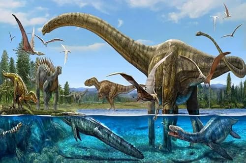 1000 Teile Tyrannosaurus Rex Papierpuzzle Lernspielzeug für Erwachsene 50 x 70 cm von AWYHEZ