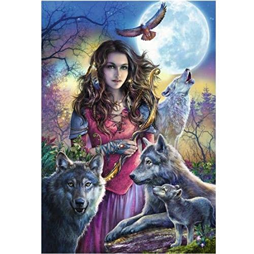 1000-teiliges Puzzle, Lernpuzzle Wolf-Tierkünstler, interaktives Familienspiel, Puzzle-Set zur Denksportaufgabe 70 x 50 cm von AWYHEZ
