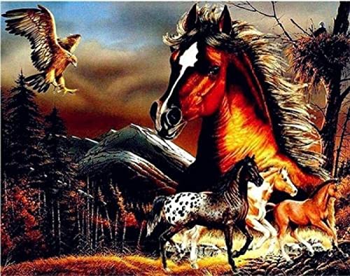 1000-teiliges Puzzle, Lernpuzzle mit Tier- und Pferdebildern, interaktives Familienspiel, Puzzle-Set zur Denksportaufgabe, 38 x 26 cm von AWYHEZ