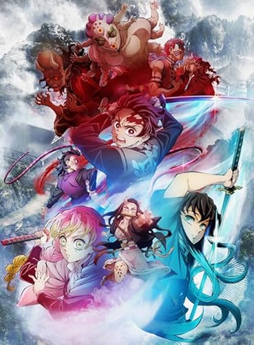 1000-teiliges Puzzle für Erwachsene, Lernspiel, Herausforderung, Spielzeug, Japanisches Anime-Poster „Demon Slayer“, Heimdekoration, 26 x 38 cm von AWYHEZ