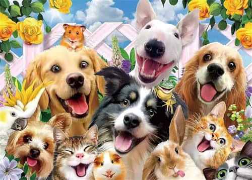 1000-teiliges Puzzle für Erwachsene, Lernspiel, Herausforderung, Spielzeug, fröhliche Tiere, Heimdekoration, 26 x 38 cm 1000-teiliges Puzzle für Erwachsene, Lernspiel, Herausforderung, Spielzeug, fröhliche Tiere, Heimdekoration, 26 x 38 cm von AWYHEZ