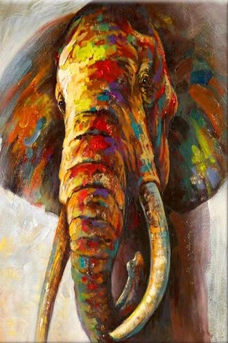 1000-teiliges Puzzle für Erwachsene, bunter Elefantenkopf, Lernspielzeug, Stressabbau-Puzzle für Erwachsene ab 14 Jahren, 26 x 38 cm von AWYHEZ
