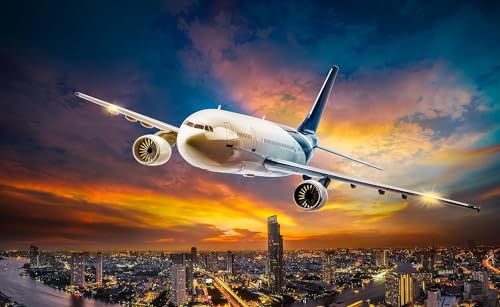 2000 Teile Flugzeug über der Stadt - Puzzle für Erwachsene DIY Puzzle Spielzeug Papier70X100CM von AWYHEZ