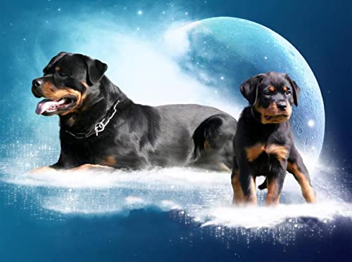 2000 Teile Puzzle für Erwachsene, Hund, Kinder, Familie, Lernspiel, Heimdekoration, Geschenk, 70 x 100 cm von AWYHEZ