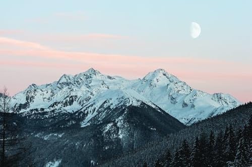 Mond auf dem Berg – 1000-teiliges Papierpuzzle – Eine kreative Herausforderung für Erwachsene, Familie, Freunde, 26 x 38 cm Mond auf dem Berg – 1000-teiliges Papierpuzzle – Eine kreative Herausforderung für Erwachsene, Familie, Freunde, 26 x 38 cm von AWYHEZ