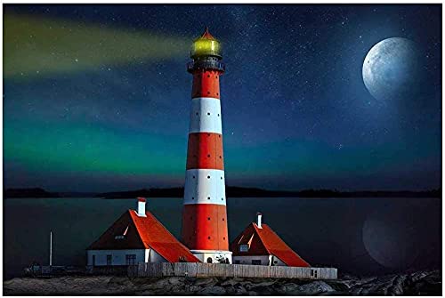 Papierpuzzle für Erwachsene, 2000 Teile, Leuchtturm-Puzzle unter dem Sternenhimmel, 70 x 100 cm Papierpuzzle für Erwachsene, 2000 Teile, Leuchtturm-Puzzle unter dem Sternenhimmel, 70 x 100 cm von AWYHEZ