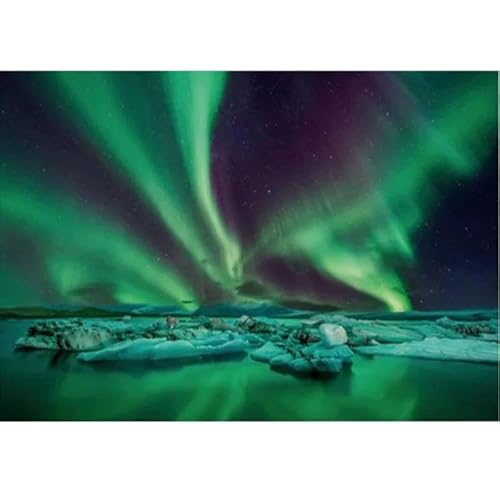 Papierpuzzle für Erwachsene 1000 Teile Polarlichter Berühmte Gemäldeserie Lernspielzeug 26X38CM von AWYHEZ