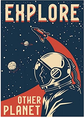 Puzzle 1000 Teile, Weltraum-Astronauten-Poster, Papierspielzeug, Stressabbau-Spiel für Erwachsene, 50 x 70 cm von AWYHEZ