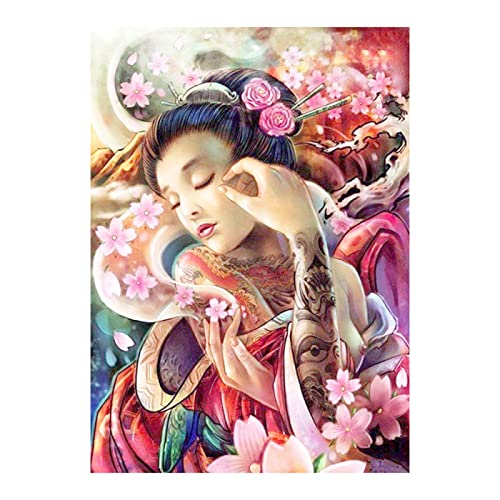 Puzzle 1000 Teile Japanische Frauen Heimdekoration Pädagogische Intelligenz Stressabbau Spielzeug Lustiges Familienspiel Kinder Erwachsene Herausforderndes Puzzle Geschenk50X70CM von AWYHEZ