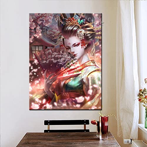 Puzzle 1000 Teile Japanische Geisha Wohnkultur Pädagogisches Intelligenz Stressabbau Spielzeug Lustiges Familienspiel Kinder Erwachsene Herausforderndes Puzzle Geschenk 50X70CM von AWYHEZ