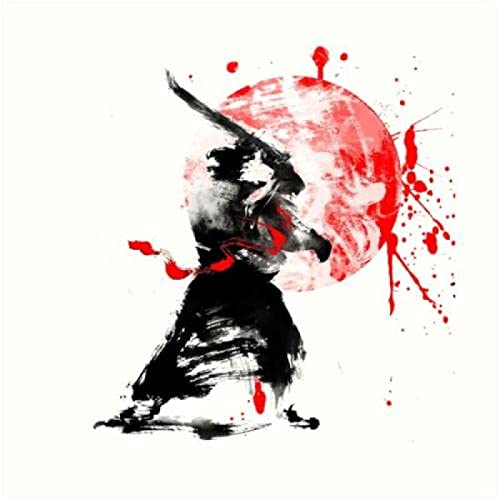 Puzzle 1000 Teile Japanisches Samurai-Set Kunstwand Heimdekoration Pädagogische Intelligenz Stressabbau Spielzeug Lustiges Familienspiel Kinder Erwachsene Herausforderndes Puzzle Geschenk50X70CM von AWYHEZ
