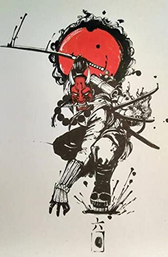 Puzzle 1000 Teile Japanisches Samurai-Set Kunstwand Heimdekoration Pädagogische Intelligenz Stressabbau Spielzeug Lustiges Familienspiel Kinder Erwachsene Herausforderndes Puzzle Geschenk50X70CM von AWYHEZ