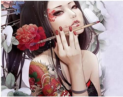 Puzzle 2000 Teile Japanische Frauen Heimdekoration Pädagogische Intelligenz Stressabbau Spielzeug Lustiges Familienspiel Kinder Erwachsene Herausforderndes Puzzle Geschenk70X100CM von AWYHEZ