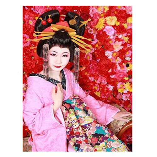 Puzzle 2000 Teile Japanische Geisha-Dekoration Pädagogisches Intelligenzspielzeug Stressabbau Lustiges Familienspiel Kinder Erwachsene Herausforderndes Puzzlegeschenk 70X100CM von AWYHEZ