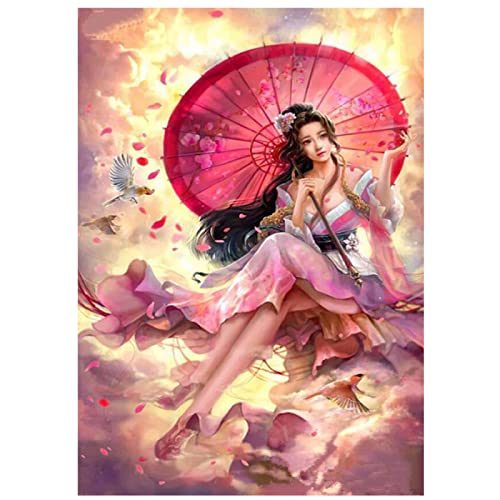 Puzzle 2000 Teile Japanische Sängerin Geisha Dekoration Heimunterricht Intellektuelles Stressabbau-Spielzeug Lustiges Familienspiel Kinder Erwachsene Herausforderndes Puzzle Geschenk 70X100CM von AWYHEZ