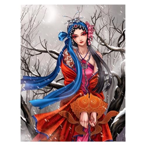 Puzzle 2000 Teile Japanisches Geisha-Mädchen Kunsterziehung Intelligenz Stressabbau Spielzeug Spaß Familienspiel Kinder Erwachsene Herausforderndes Puzzle Geschenk 70X100CM von AWYHEZ