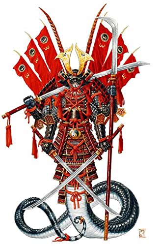 Puzzle 2000 Teile Japanisches Samurai-Set Kunstwand Heimdekoration Pädagogische Intelligenz Stressabbau Spielzeug Lustiges Familienspiel Kinder Erwachsene Herausforderndes Puzzle Geschenk70X100CM von AWYHEZ