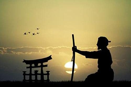 Puzzle 2000 Teile Samurai-Krieger Künstler Wohnkultur Pädagogisches Intellektuelles Stressabbau-Spielzeug Lustiges Familienspiel Kinder Erwachsene Herausforderndes Puzzle Geschenk 70X100CM von AWYHEZ