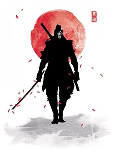 Puzzle für Erwachsene, 1000 Teile, Japanisches Samurai-Set, Kunst, Wanddekoration, Lernspielzeug, intellektuelles Spiel, Geschenk, 26 x 38 cm von AWYHEZ