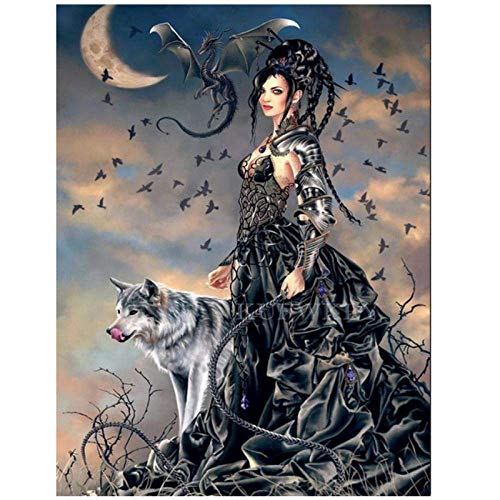 Puzzle für Erwachsene, 1000 Teile, Lernspiel, Herausforderungsspielzeug, Gothic Dark Fairy Tale Wolf, Rahmenlos, Heimdekoration, 38 x 26 cm Puzzle für Erwachsene, 1000 Teile, Lernspiel, Herausforderungsspielzeug, Gothic Dark Fairy Tale Wolf, Rahmenlos, Heimdekoration, 38 x 26 cm von AWYHEZ
