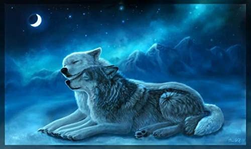 Puzzle für Erwachsene, 1000 Teile, Tierwolf, Dekoration, Heim, Lernspielzeug, intellektuelles Spiel, Geschenk, 50 x 70 cm von AWYHEZ