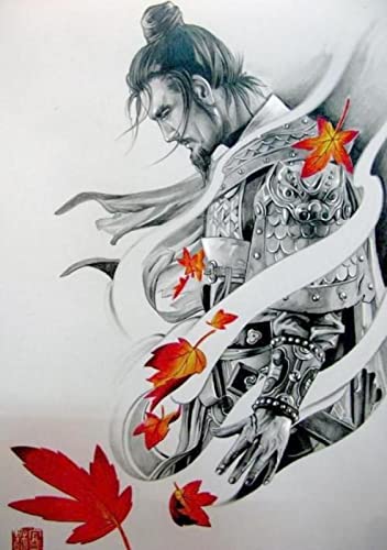 Puzzle für Erwachsene, 1000 Teile, japanischer Samurai, Wohnzimmer, Heimwanddekoration, Lernspielzeug, Intelligenzspiel, Geschenk, 50 x 70 cm von AWYHEZ