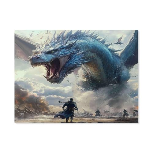 Puzzle für Erwachsene, 2000 Teile, Lernspiel, Herausforderung, Spielzeug, Drachenmädchen, Landschaft, Heimdekoration, 70 x 100 cm von AWYHEZ