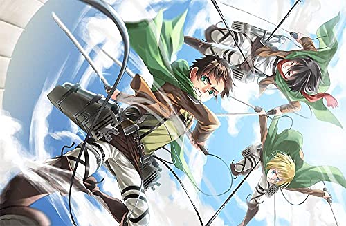 Puzzle für Erwachsene 1000 Teile Anime Attack on Titan Kinderpuzzle Lernspielzeug Denkspiel Geschenk Teenager DIY Familienunterhaltung 26x38 cm Puzzle für Erwachsene 1000 Teile Anime Attack on Titan Kinderpuzzle Lernspielzeug Denkspiel Geschenk Teenager DIY Familienunterhaltung 26x38 cm von AWYHEZ