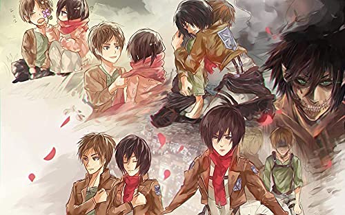 Puzzle für Erwachsene 1000 Teile Anime Attack on Titan Kinderpuzzle Lernspielzeug Denkspiel Geschenk Teenager DIY Familienunterhaltung 26x38 cm Puzzle für Erwachsene 1000 Teile Anime Attack on Titan Kinderpuzzle Lernspielzeug Denkspiel Geschenk Teenager DIY Familienunterhaltung 26x38 cm von AWYHEZ