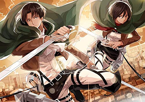 Puzzle für Erwachsene 1000 Teile Anime Attack on Titan Kinderpuzzle Lernspielzeug Denkspiel Geschenk Teenager DIY Familienunterhaltung 26x38 cm Puzzle für Erwachsene 1000 Teile Anime Attack on Titan Kinderpuzzle Lernspielzeug Denkspiel Geschenk Teenager DIY Familienunterhaltung 26x38 cm von AWYHEZ