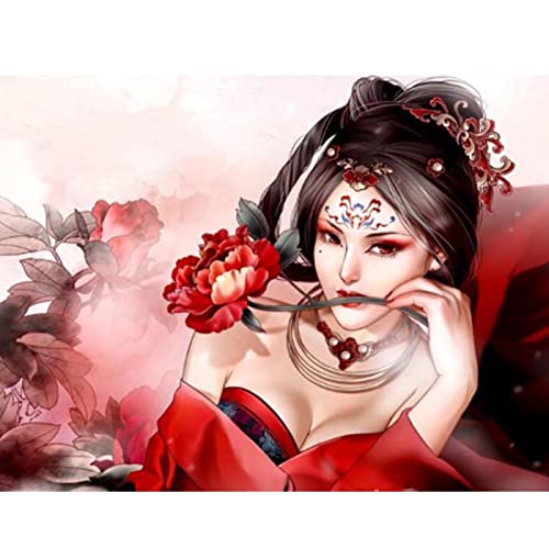 Puzzle für Erwachsene 1000 Teile Japanische weibliche Geisha Lernspielzeug Intellektuelles Spiel Geschenk 50X70CM von AWYHEZ