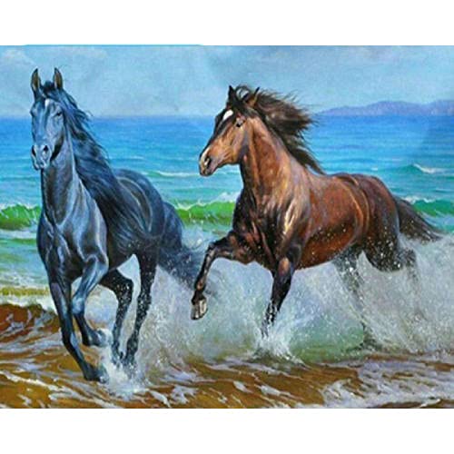 Puzzle für Erwachsene 1000 Teile Pferd Tierdekoration Zuhause Lernspielzeug Intellektuelles Spiel Geschenk 50x70cm von AWYHEZ