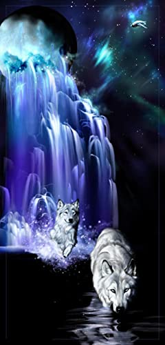 Puzzle für Erwachsene 1000 Teile Sternenwolf Schneewolf Wohnzimmer Haus Wanddekoration Lernspielzeug Intellektuelles Spiel Geschenk 26x38cm von AWYHEZ